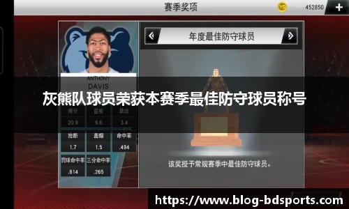 灰熊队球员荣获本赛季最佳防守球员称号
