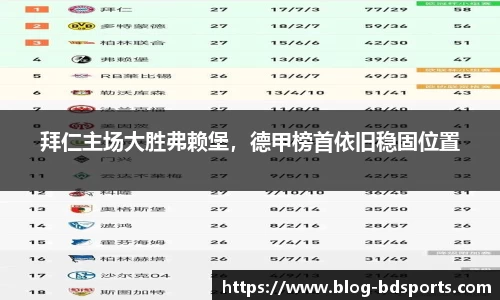 拜仁主场大胜弗赖堡，德甲榜首依旧稳固位置